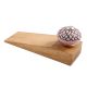 Pink And Black Etched Ceramic Wooden Door Stopper